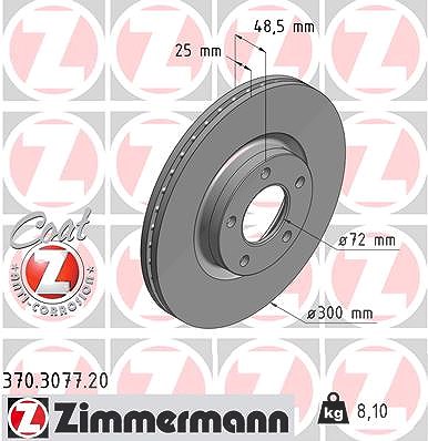 Zimmermann Bremsscheibe [Hersteller-Nr. 370.3077.20] für Mazda