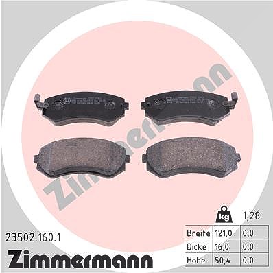 Zimmermann Bremsbelagsatz, Scheibenbremse [Hersteller-Nr. 23502.160.1] für Nissan