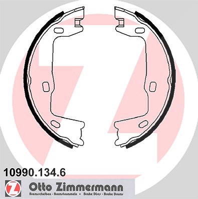 Zimmermann Bremsbackensatz, Feststellbremse [Hersteller-Nr. 10990.134.6] für Opel, Vauxhall, Saab