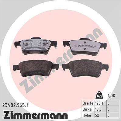 Zimmermann Bremsbelagsatz, Scheibenbremse [Hersteller-Nr. 23482.965.1] für Renault, Nissan