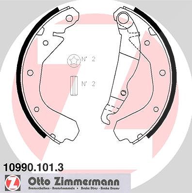 Zimmermann Bremsbackensatz [Hersteller-Nr. 10990.101.3] für Vauxhall, Opel