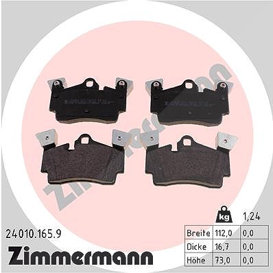 Zimmermann Bremsbelagsatz, Scheibenbremse [Hersteller-Nr. 24010.165.9] für Porsche, Audi