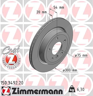 Zimmermann Bremsscheibe [Hersteller-Nr. 150.3492.20] für BMW