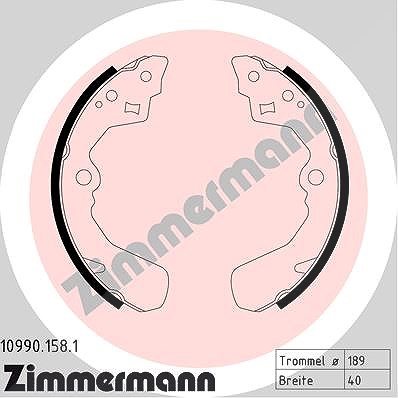 Zimmermann Bremsbackensatz, Feststellbremse [Hersteller-Nr. 10990.158.1] für Daihatsu, Subaru, Suzuki