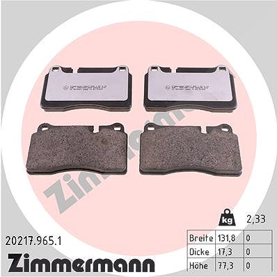 Zimmermann Bremsbelagsatz, Scheibenbremse [Hersteller-Nr. 20217.965.1] für Land Rover