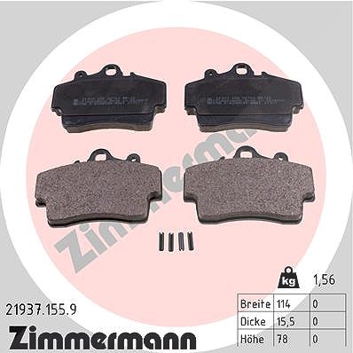 Zimmermann Bremsbelagsatz, Scheibenbremse [Hersteller-Nr. 21937.155.9] für Porsche