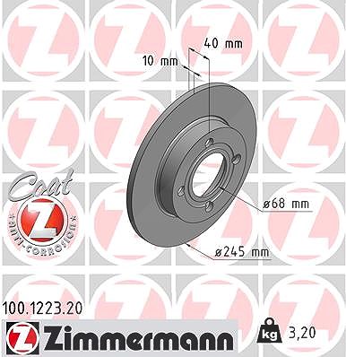 Zimmermann Bremsscheibe [Hersteller-Nr. 100.1223.20] für Audi
