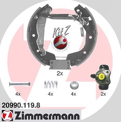 Zimmermann Bremsbackensatz [Hersteller-Nr. 20990.119.8] für Opel, Vauxhall