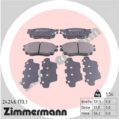 Zimmermann Bremsbelagsatz, Scheibenbremse [Hersteller-Nr. 24246.170.1] für Mazda