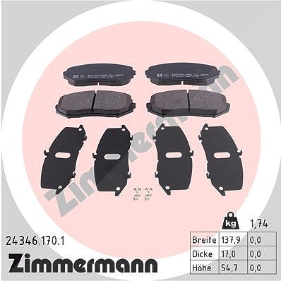 Zimmermann Bremsbelagsatz, Scheibenbremse [Hersteller-Nr. 24346.170.1] für Suzuki