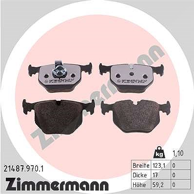 Zimmermann Bremsbelagsatz, Scheibenbremse [Hersteller-Nr. 21487.970.1] für Land Rover, BMW