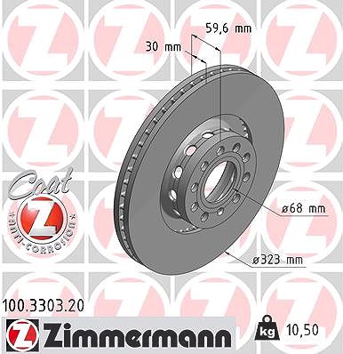 Zimmermann Bremsscheibe [Hersteller-Nr. 100.3303.20] für Audi