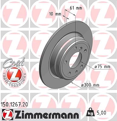 Zimmermann Bremsscheibe [Hersteller-Nr. 150.1267.20] für BMW