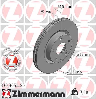 Zimmermann Bremsscheibe [Hersteller-Nr. 370.3054.20] für Mazda