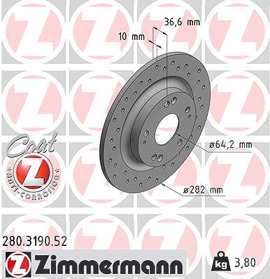 Zimmermann Bremsscheibe [Hersteller-Nr. 280.3190.52] für Honda