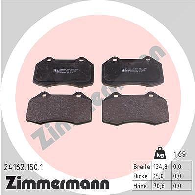 Zimmermann Bremsbelagsatz, Scheibenbremse [Hersteller-Nr. 24162.150.1] für Renault, Alpine