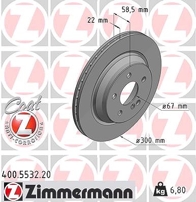 Zimmermann Bremsscheibe [Hersteller-Nr. 400.5532.20] für Mercedes-Benz