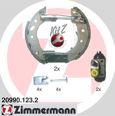 Zimmermann Bremsbackensatz [Hersteller-Nr. 20990.123.2] für Ford, Mazda