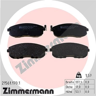 Zimmermann Bremsbelagsatz, Scheibenbremse [Hersteller-Nr. 21561.170.1] für Nissan