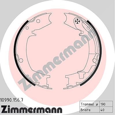 Zimmermann Bremsbackensatz, Feststellbremse [Hersteller-Nr. 10990.156.7] für Kia, Hyundai