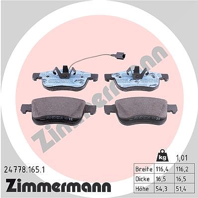 Zimmermann Bremsbelagsatz, Scheibenbremse [Hersteller-Nr. 24778.165.1] für Aston Martin, Toyota