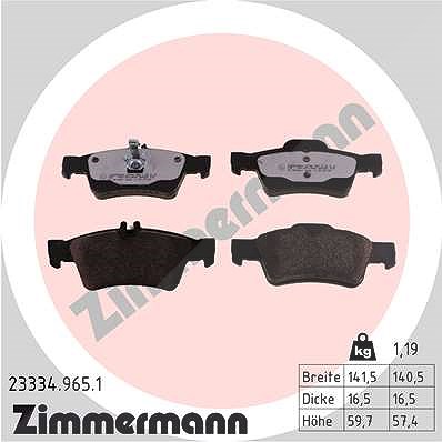 Zimmermann Bremsbelagsatz, Scheibenbremse [Hersteller-Nr. 23334.965.1] für Mercedes-Benz