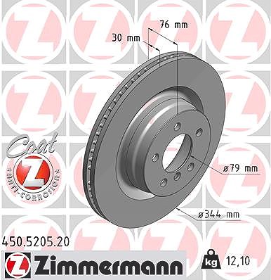 Zimmermann Bremsscheibe [Hersteller-Nr. 450.5205.20] für Land Rover
