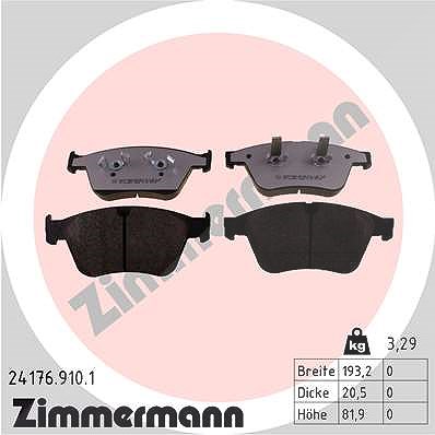 Zimmermann Bremsbelagsatz, Scheibenbremse [Hersteller-Nr. 24176.910.1] für Mercedes-Benz