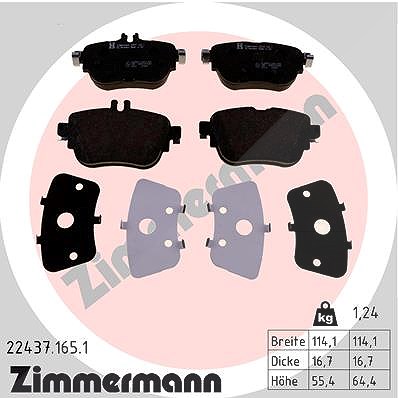 Zimmermann Bremsbelagsatz, Scheibenbremse [Hersteller-Nr. 22437.165.1] für Mercedes-Benz
