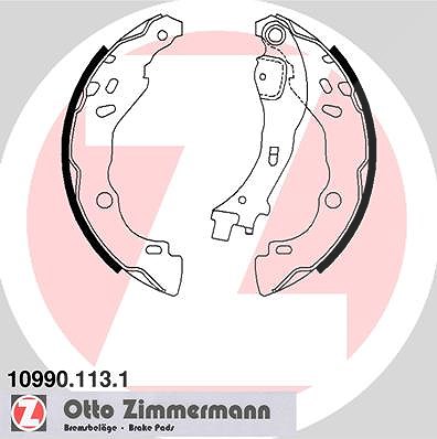 Zimmermann Bremsbackensatz [Hersteller-Nr. 10990.113.1] für Citroën, Lancia, Peugeot