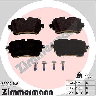 Zimmermann Bremsbeläge hinten (Satz) [Hersteller-Nr. 22307.168.1] für VW, Audi