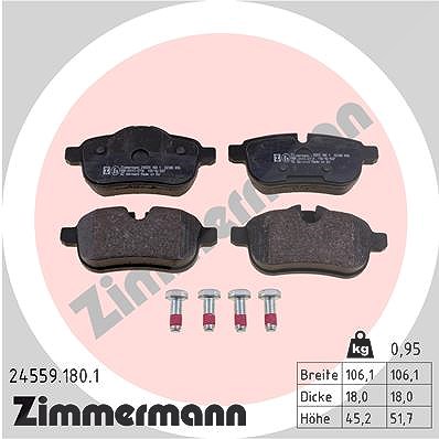 Zimmermann Bremsbelagsatz, Scheibenbremse [Hersteller-Nr. 24559.180.1] für BMW