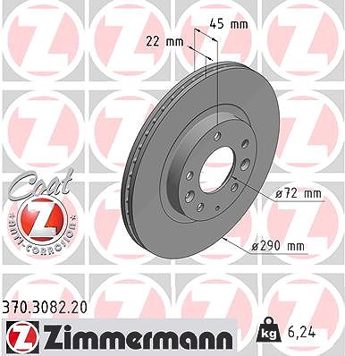 Zimmermann Bremsscheibe [Hersteller-Nr. 370.3082.20] für Mazda