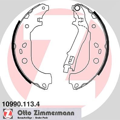 Zimmermann Bremsbackensatz [Hersteller-Nr. 10990.113.4] für Opel, Fiat, Lancia