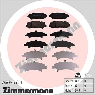 Zimmermann Bremsbelagsatz, Scheibenbremse [Hersteller-Nr. 24632.970.1] für Suzuki, Nissan
