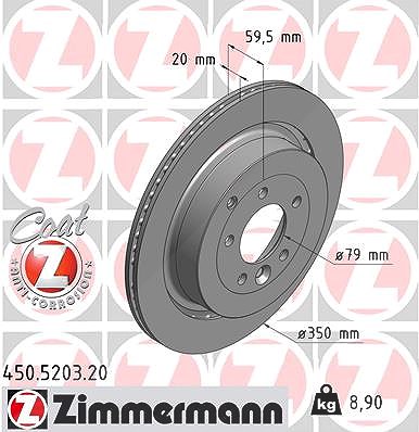 Zimmermann Bremsscheibe [Hersteller-Nr. 450.5203.20] für Land Rover