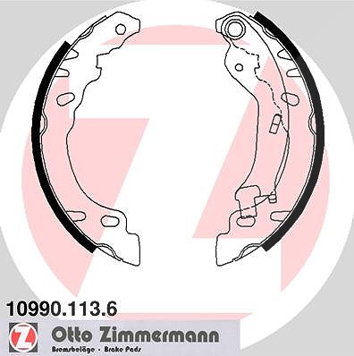 Zimmermann Bremsbackensatz [Hersteller-Nr. 10990.113.6] für Ford, Fiat