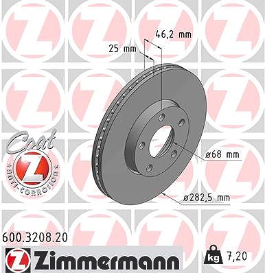 Zimmermann Bremsscheibe [Hersteller-Nr. 600.3208.20] für VW