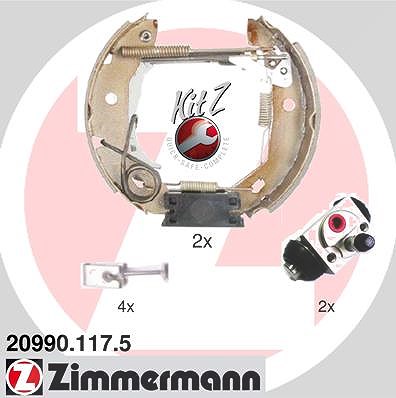 Zimmermann Bremsbackensatz [Hersteller-Nr. 20990.117.5] für Mercedes-Benz