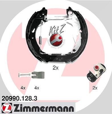 Zimmermann Bremsbackensatz [Hersteller-Nr. 20990.128.3] für Ford