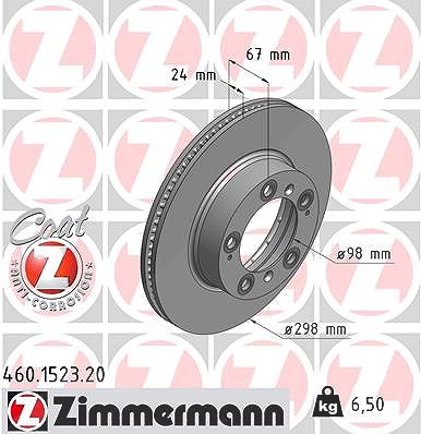 Zimmermann Bremsscheibe [Hersteller-Nr. 460.1523.20] für Porsche