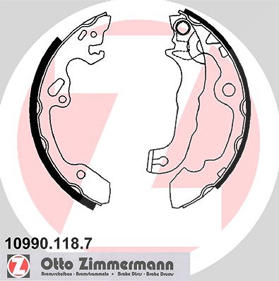 Zimmermann Bremsbackensatz [Hersteller-Nr. 10990.118.7] für Ford