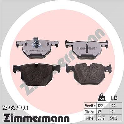 Zimmermann Bremsbelagsatz, Scheibenbremse [Hersteller-Nr. 23732.970.1] für BMW