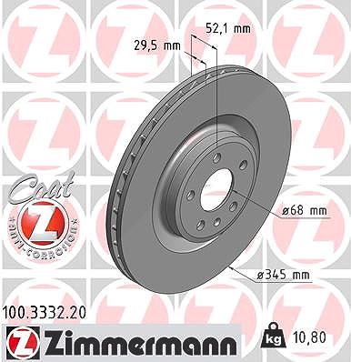 Zimmermann Bremsscheibe [Hersteller-Nr. 100.3332.20] für Audi