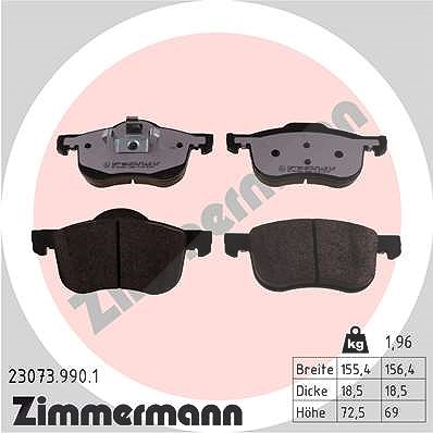 Zimmermann Bremsbelagsatz, Scheibenbremse [Hersteller-Nr. 23073.990.1] für Volvo