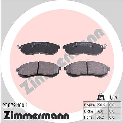 Zimmermann Bremsbelagsatz, Scheibenbremse [Hersteller-Nr. 23879.160.1] für Mitsubishi