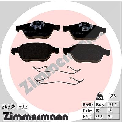 Zimmermann Bremsbelagsatz, Scheibenbremse [Hersteller-Nr. 24536.180.2] für Renault