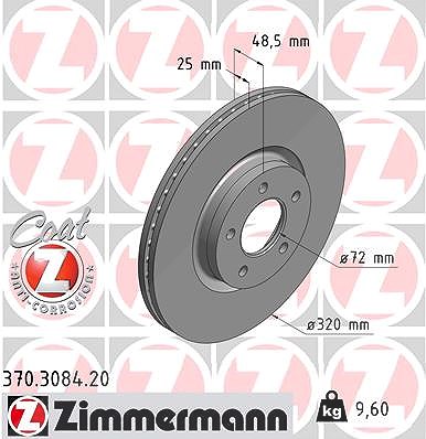 Zimmermann Bremsscheibe [Hersteller-Nr. 370.3084.20] für Mazda