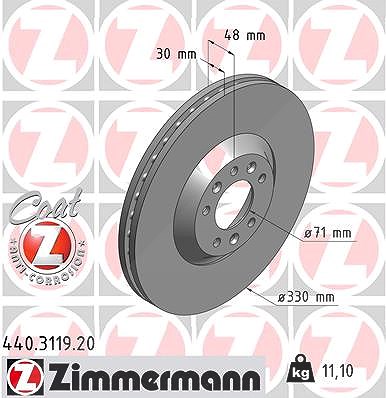 Zimmermann Bremsscheibe [Hersteller-Nr. 440.3119.20] für Peugeot, Citroën