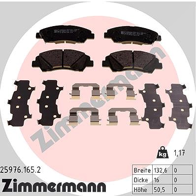 Zimmermann Bremsbelagsatz, Scheibenbremse [Hersteller-Nr. 25976.165.2] für Hyundai